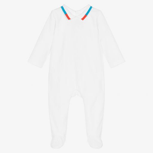 Jacadi Paris-بيبي غرو قطن عضوي قطيفة لون أبيض للمواليد | Childrensalon Outlet