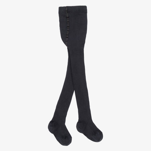 Jacadi Paris-Graue Baumwollstrumpfhose (M) | Childrensalon Outlet