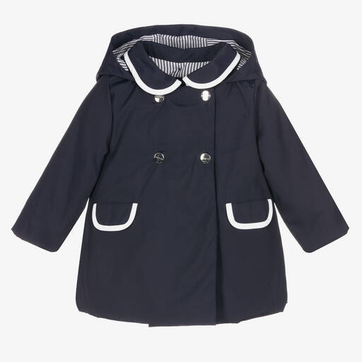 Jacadi Paris-Синее пальто с капюшоном | Childrensalon Outlet