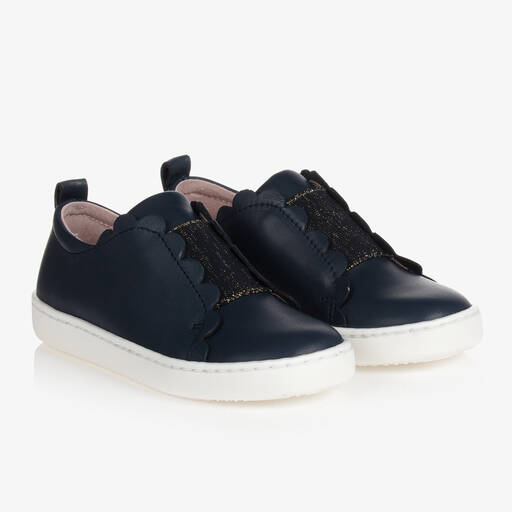 Jacadi Paris-Girls Navy Blue Trainers | Childrensalon Outlet