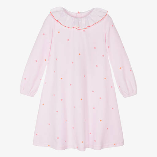 Jacadi Paris-Girls Pink Cotton Velour Nightdress | Childrensalon Outlet