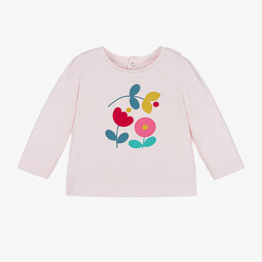 Jacadi Paris-Girls Pink Organic Cotton Top | Childrensalon Outlet