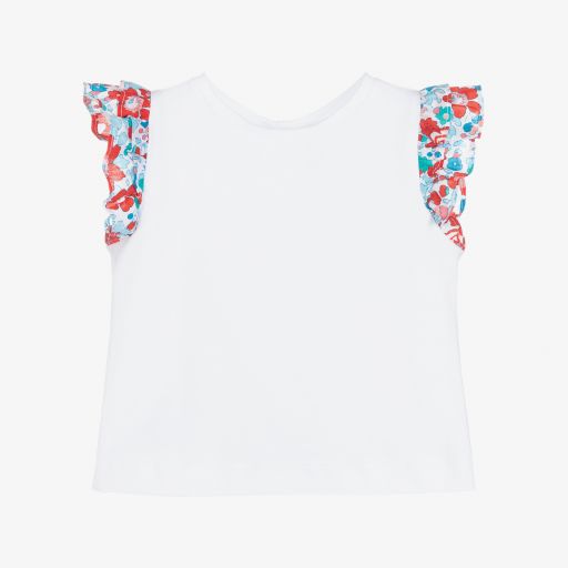 Jacadi Paris-Белая футболка с принтом Liberty для девочек | Childrensalon Outlet