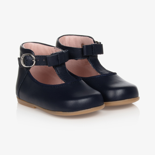 Jacadi Paris-حذاء جلد لون كحلي لبدء المشي للمولودات | Childrensalon Outlet