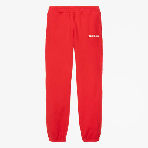 JACQUEMUS-جوغرز قطن جيرسي لون أحمر تينز | Childrensalon Outlet