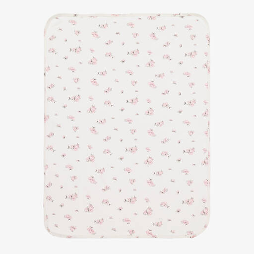 Jamiks-Baby Girls Ivory Cotton Swaddle (100cm) | Childrensalon Outlet