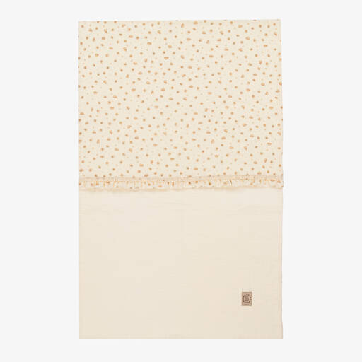 Jamiks-Baby Girls Ivory Floral Cotton Swaddle (100cm) | Childrensalon Outlet