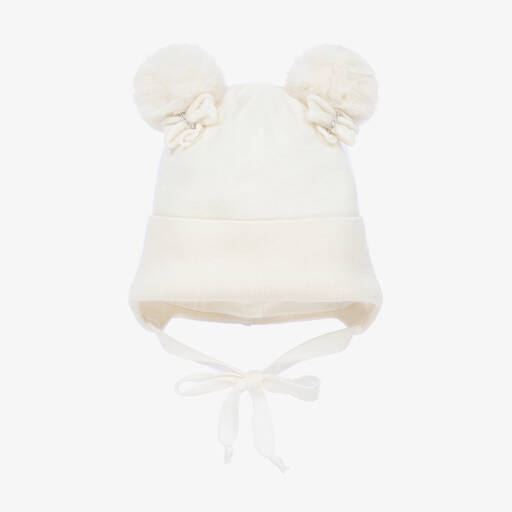 Jamiks-Кремовая шапка с помпонами для малышек | Childrensalon Outlet