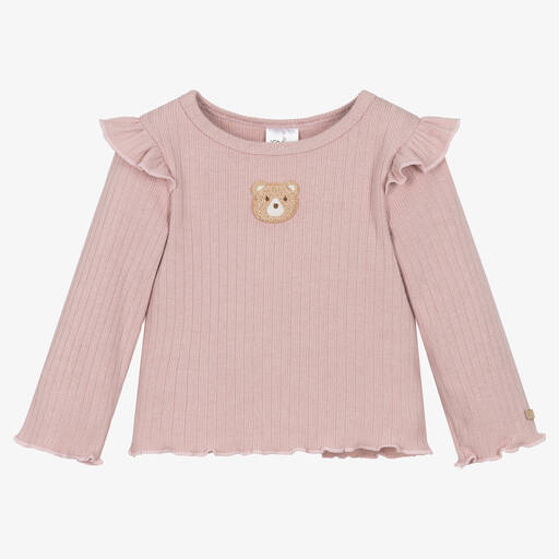 Jamiks-Baby Girls Pink Bear Top | Childrensalon Outlet