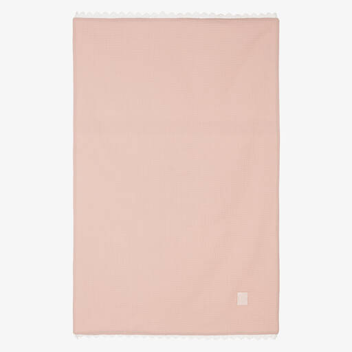 Jamiks-Baby Girls Pink Cotton Blanket (100cm) | Childrensalon Outlet