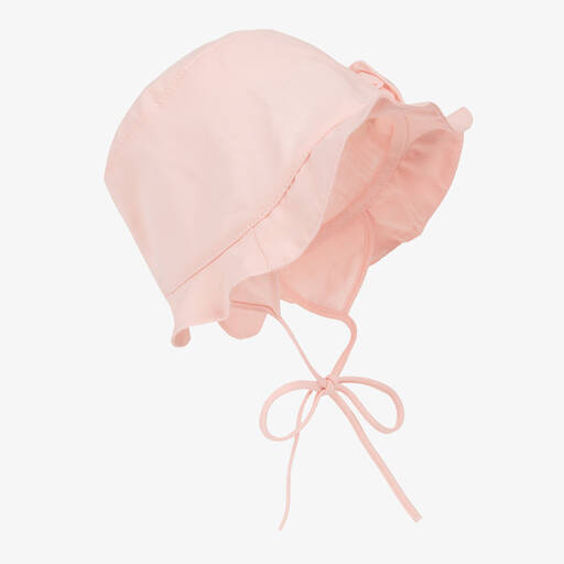 Jamiks-Baby Girls Pink Organic Cotton Hat | Childrensalon Outlet
