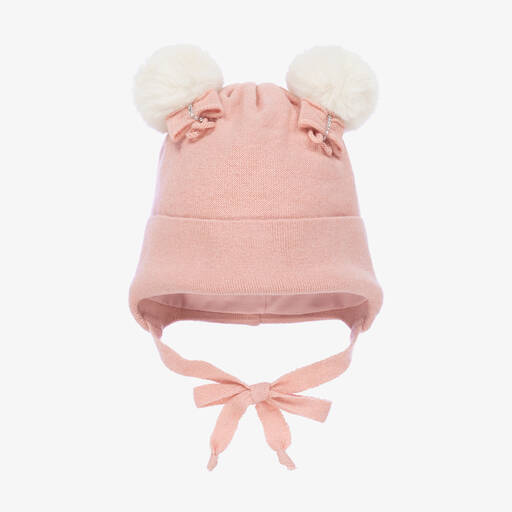 Jamiks-Rosa Bommelmütze für Babys (M) | Childrensalon Outlet