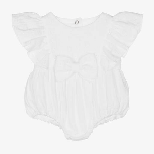 Jamiks-Baby Girls White Broderie Anglaise Shortie | Childrensalon Outlet