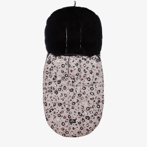 Jamiks-Beige & Black Leopard Print Footmuff (100cm) | Childrensalon Outlet