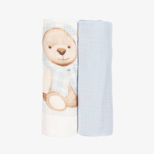 Jamiks-Boys Blue Bear Muslin Set | Childrensalon Outlet