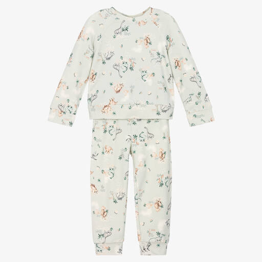 Jamiks-طقم بنطلون أطفال ولادي فيسكوز لون أخضر | Childrensalon Outlet