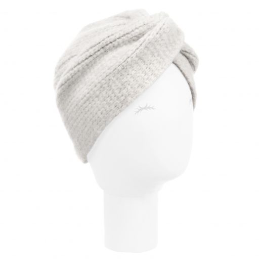 Jamiks-Girls Grey Knitted Turban | Childrensalon Outlet