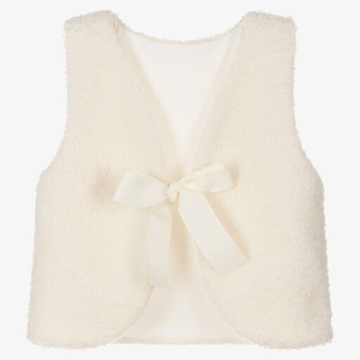Jamiks-Кремовый жилет из флиса букле для девочек | Childrensalon Outlet