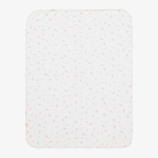 Jamiks-Girls Ivory Floral Cotton Swaddle (99cm) | Childrensalon Outlet