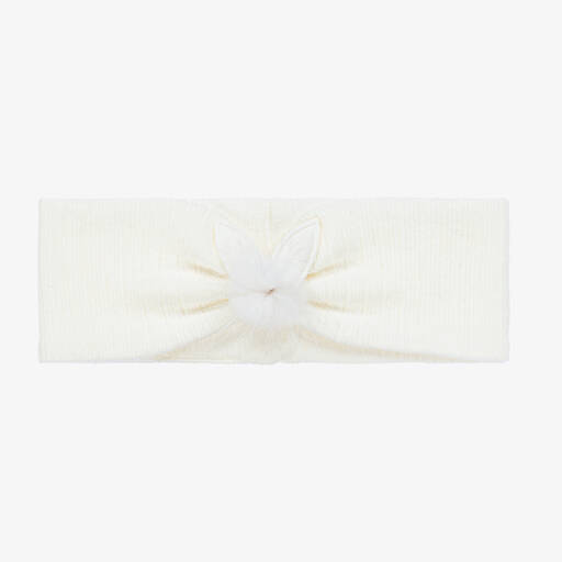 Jamiks-Girls Ivory Knitted Headband | Childrensalon Outlet