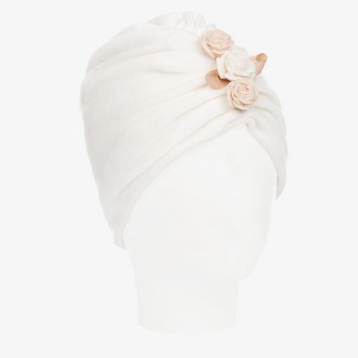 Jamiks-Girls Ivory Velour Turban | Childrensalon Outlet