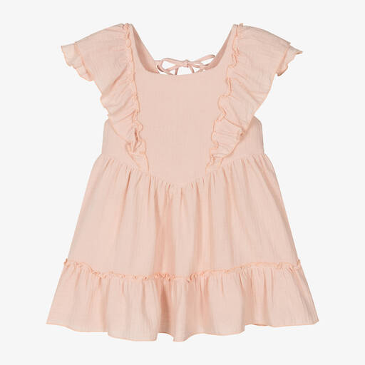 Jamiks-Розовое хлопковое платье для девочек | Childrensalon Outlet