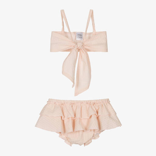 Jamiks-Розовый пляжный топ и шорты из хлопка для девочек | Childrensalon Outlet
