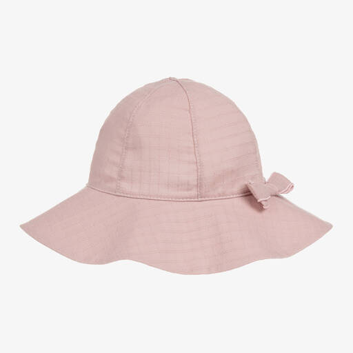 Jamiks-Girls Pink Cotton Sun Hat | Childrensalon Outlet
