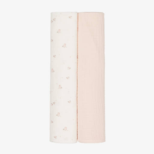 Jamiks-Girls Pink Floral Cotton Muslins Set | Childrensalon Outlet