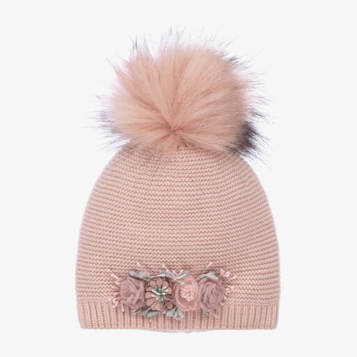 Jamiks-Розовая шапка с помпоном для девочек | Childrensalon Outlet