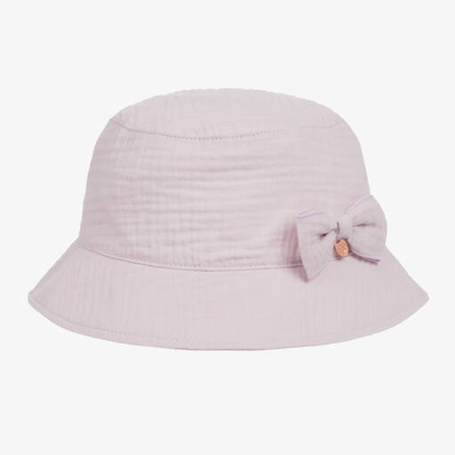 Jamiks-Girls Purple Organic Cotton Sun Hat | Childrensalon Outlet