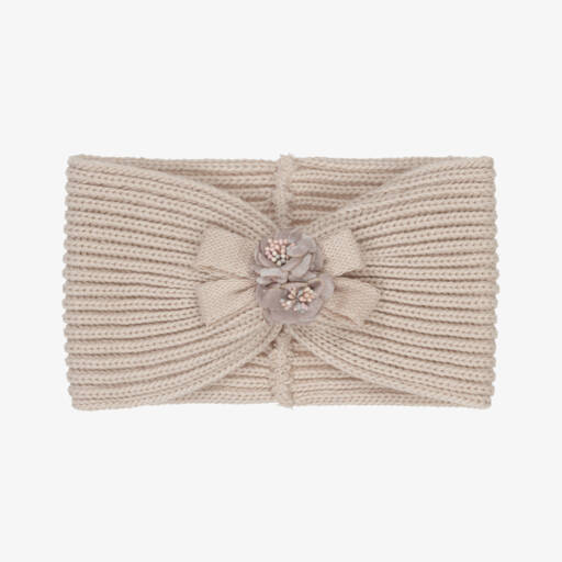 Jamiks-Girls Ribbed Beige Hairband | Childrensalon Outlet