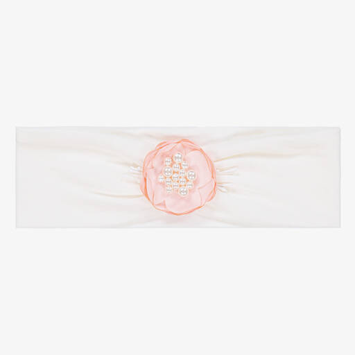 Jamiks-Girls White & Pink Flower Headband | Childrensalon Outlet