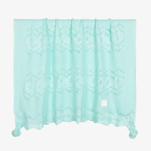 Jamiks-Couverture verte en maille (100 cm) | Childrensalon Outlet