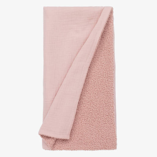 Jamiks-Pink Sherpa Fleece Baby Blanket (85cm) | Childrensalon Outlet