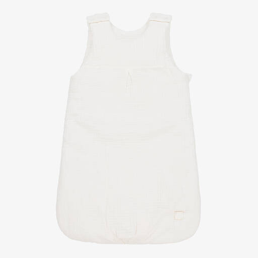 Jamiks-White Cotton Baby Sleeping Bag (67cm) | Childrensalon Outlet