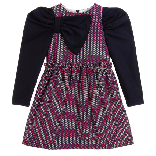 Jessie and James London-Blue & Purple Cotton Dress | Childrensalon Outlet