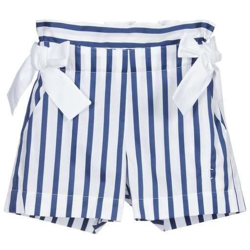 Jessie and James London-Blue & White Striped Shorts | Childrensalon Outlet
