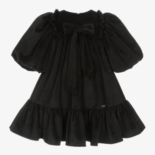 Jessie and James London-Girls Elegant Black Cord Dress | Childrensalon Outlet