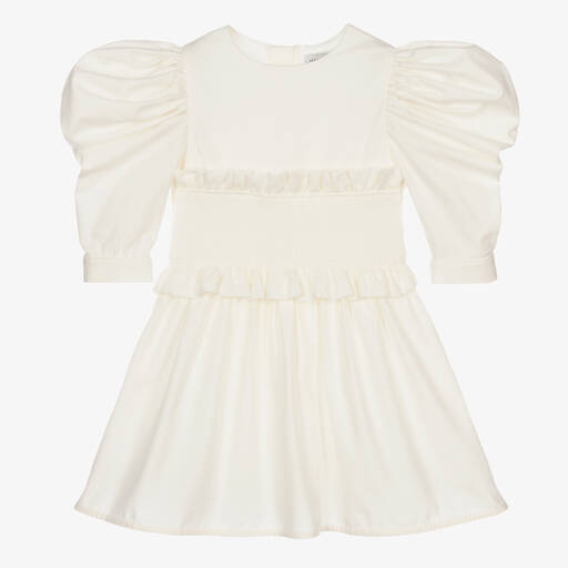Jessie and James London-Girls Ivory Twill Dress | Childrensalon Outlet