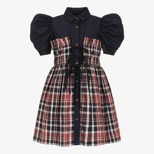 Jessie and James London-Robe bleue et rouge à carreaux | Childrensalon Outlet