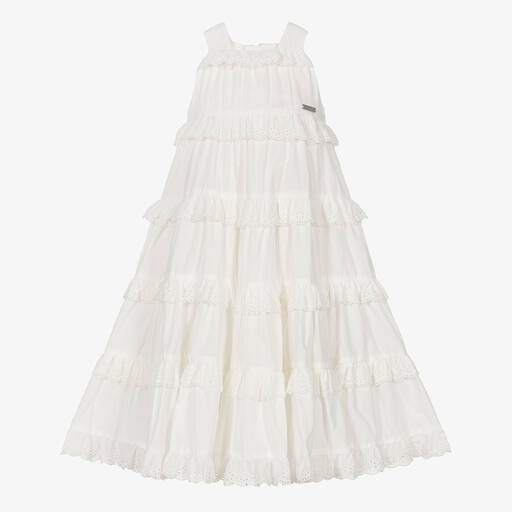 Jessie and James London-فستان قطن برودوري فوال لون عاجي | Childrensalon Outlet