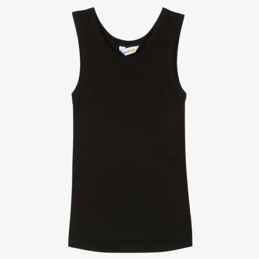 Joha-Black Merino Wool & Silk Vest | Childrensalon Outlet