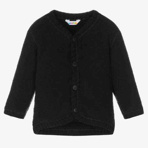Joha-Black Thermal Wool Cardigan | Childrensalon Outlet