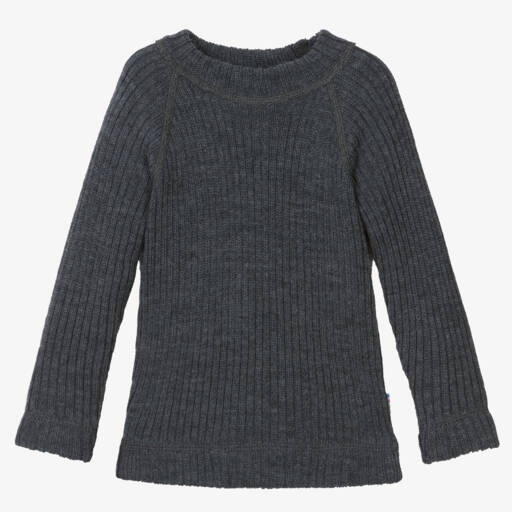 Joha-Grey Merino Wool Thermal Sweater | Childrensalon Outlet