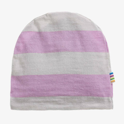 Joha-Lilac & Grey Thermal Wool Hat | Childrensalon Outlet