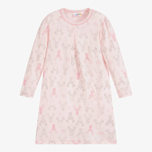 Joha-Pink Merino Wool Nightdress  | Childrensalon Outlet