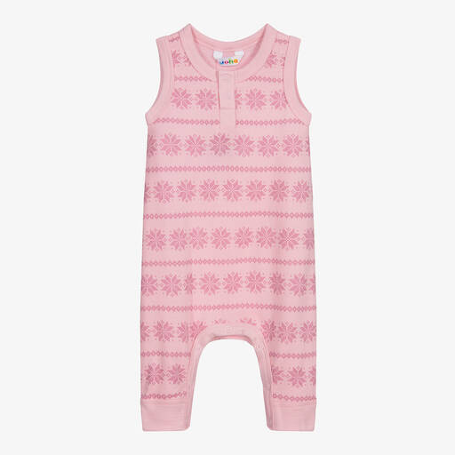 Joha-Pink Merino Wool Romper Suit | Childrensalon Outlet