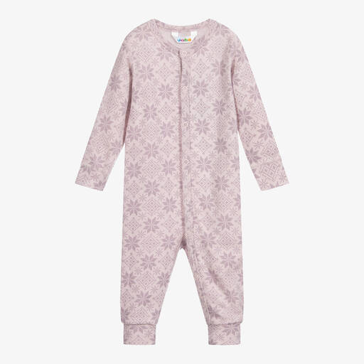 Joha-Pink Merino Wool Romper Suit | Childrensalon Outlet