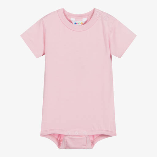 Joha-Rosafarbener, kurzärmeliger Body | Childrensalon Outlet